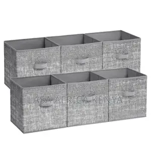 LASA Set of 6 Storage Cubes Non-Woven Fabric Foldable Closet Organizer
