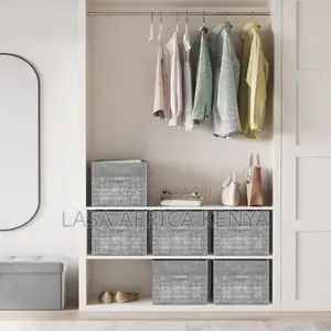 LASA Set of 6 Storage Cubes Non-Woven Fabric Foldable Closet Organizer
