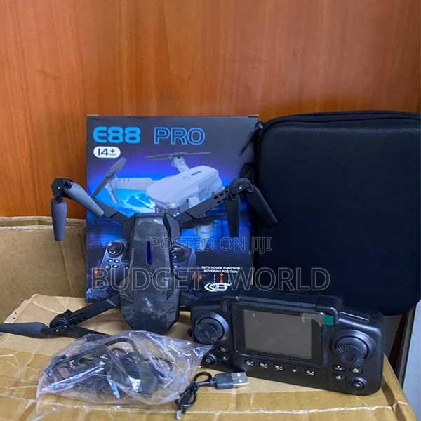 One-Key Takeoff/Landing Remote Control- Black E88 Pro4K Dual Cam Drone - main view