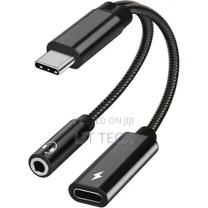 USB C to 3.5mm Audio Adapter, 2-in-1 USB C Headphone Adapter