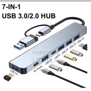 Aluminium 7 IN 1 USB Type C Extender USB Hub
