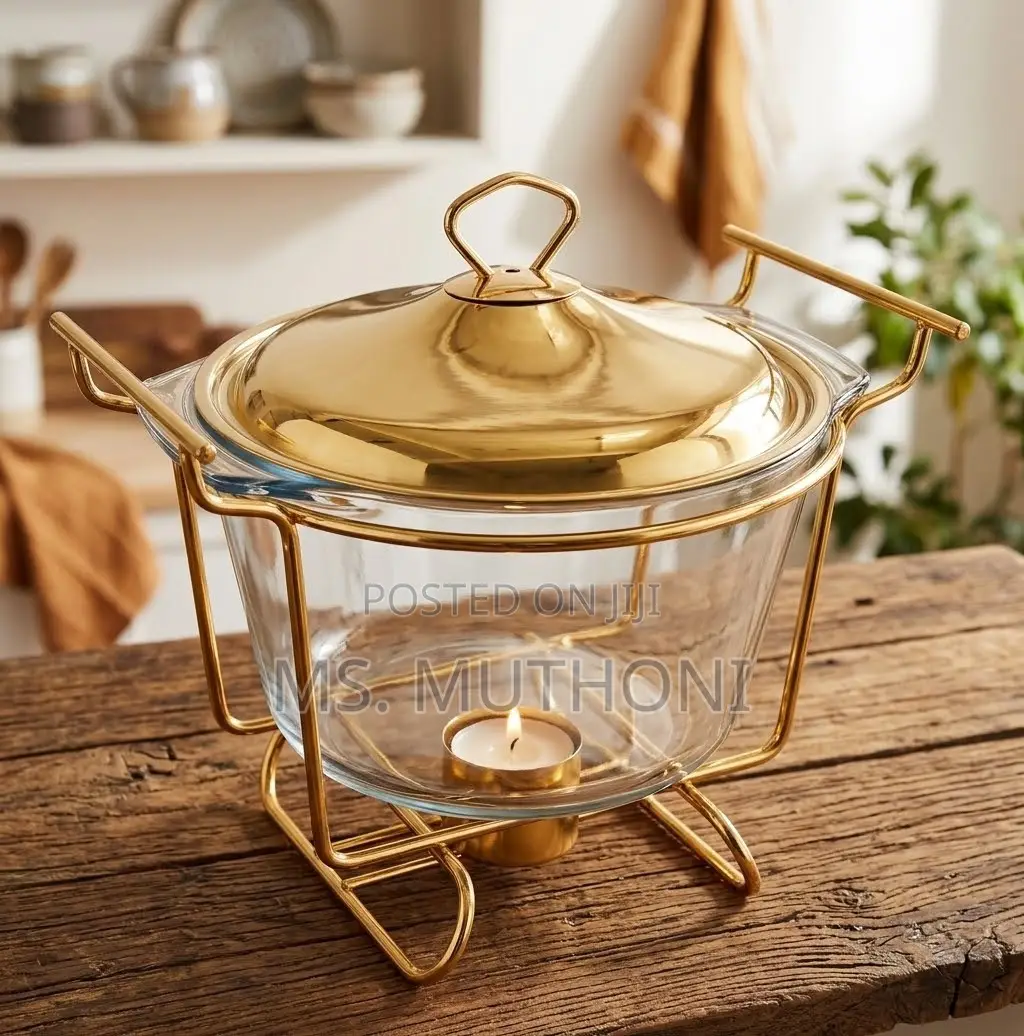 4 LTRS Glass Chafing Dish Soup Pot