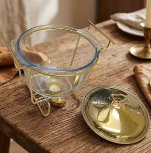 4 LTRS Glass Chafing Dish Soup Pot