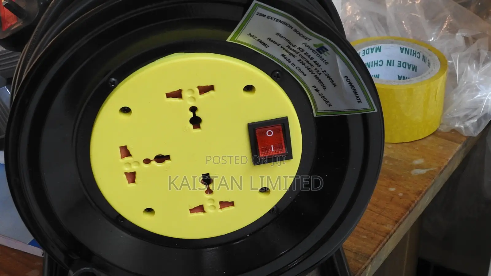 Extension Cable Reel 25m by 2.5mm Cable.