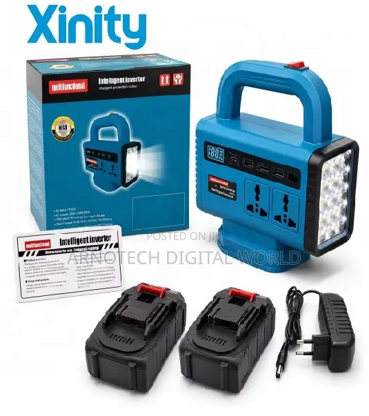 Multi-Function Power Inverter Full Kit (Inverter+2Batteries+Charger)