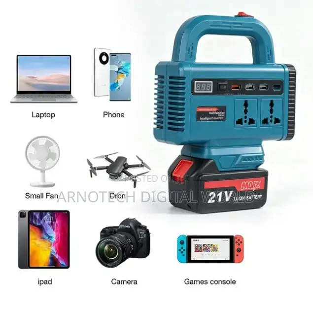 Multi-Function Power Inverter Full Kit (Inverter+2Batteries+Charger)