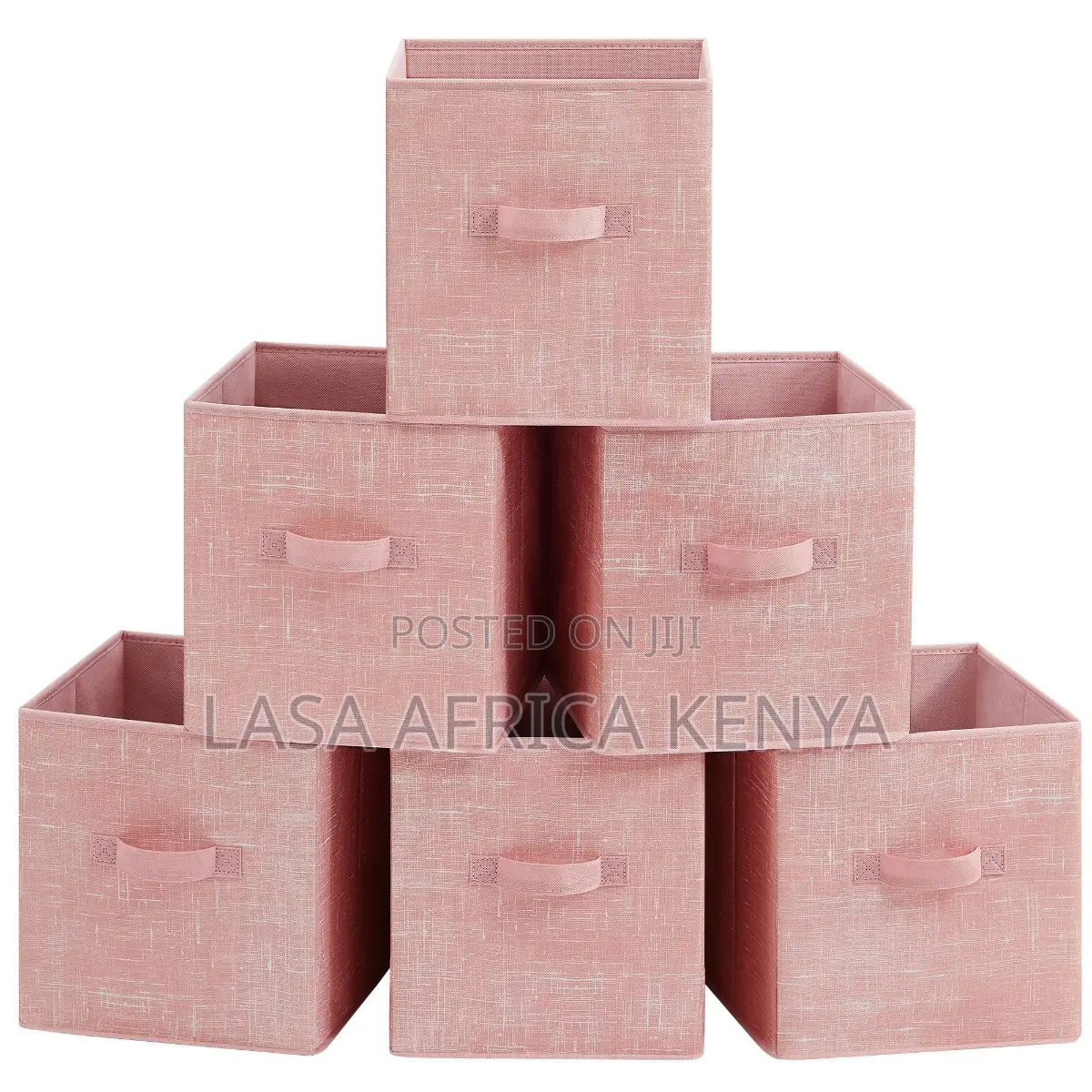Storage Cubes Set of 6 - Jelly Pink