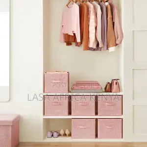 Storage Cubes Set of 6 - Jelly Pink