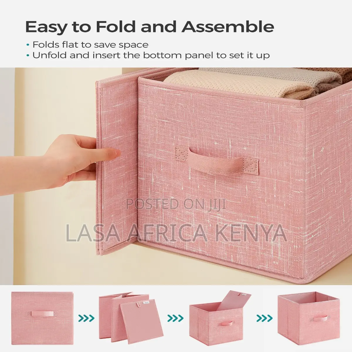 Storage Cubes Set of 6 - Jelly Pink