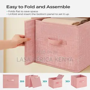 Storage Cubes Set of 6 - Jelly Pink
