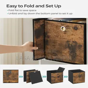 Storage Cubes Set of 6 - Rustic Brown
