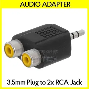 3.5mm to 2 RCA Adapter AUX to Two RCA Stereo Audio Splitter