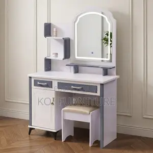 Dressers; Dressing Elegant Vanity With LED Lightings
