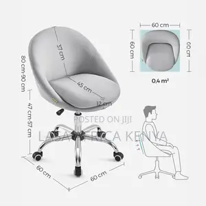 LASA Office Swivel Chair Height Adjustable Comfort Seat Slate Grey