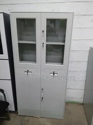 Metallic Wardrobe Cabinet With Shelves