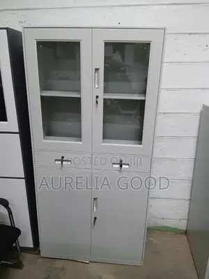 Metallic Wardrobe Cabinet With Shelves
