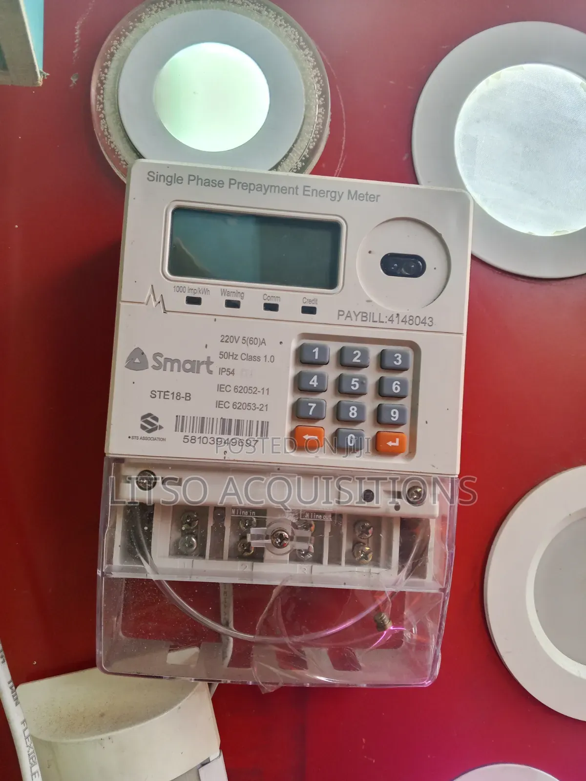 Smart Single Phase Prepayment Energy Meter With Keypad – 220V 60A