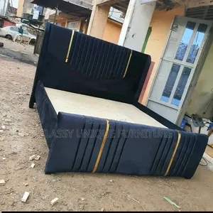 5x6 Black Velvet Bed