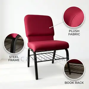 Red Stackable Conference Chair-Full Fabric