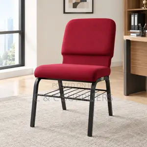 Red Stackable Conference Chair-Full Fabric