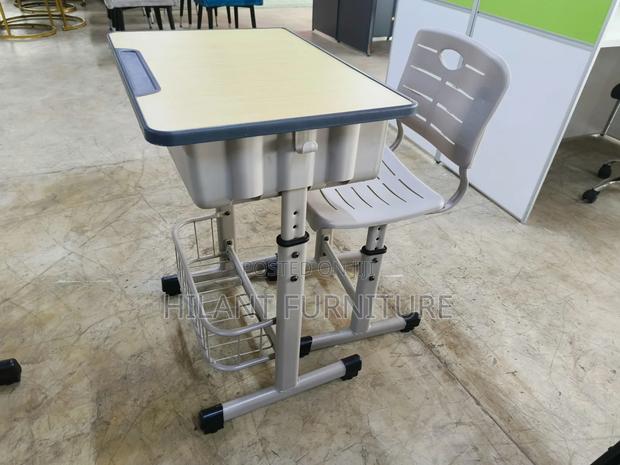 Adjustable Height Grey Kids Study Desk - thumbnail 2