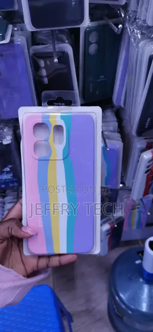 Rainbow Pastel Vertical Stripe Case Designed for the Infinix Hot 50i.