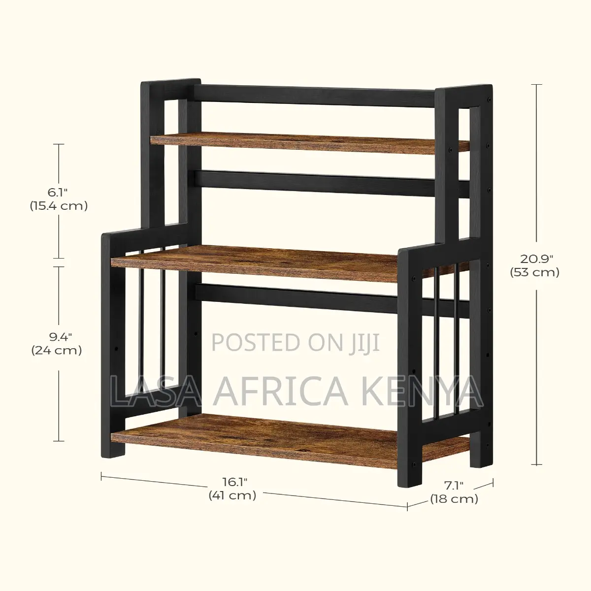 3-Tier Spice Storage Rack Bamboo - Rustic Brown