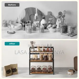 3-Tier Spice Storage Rack Bamboo - Rustic Brown
