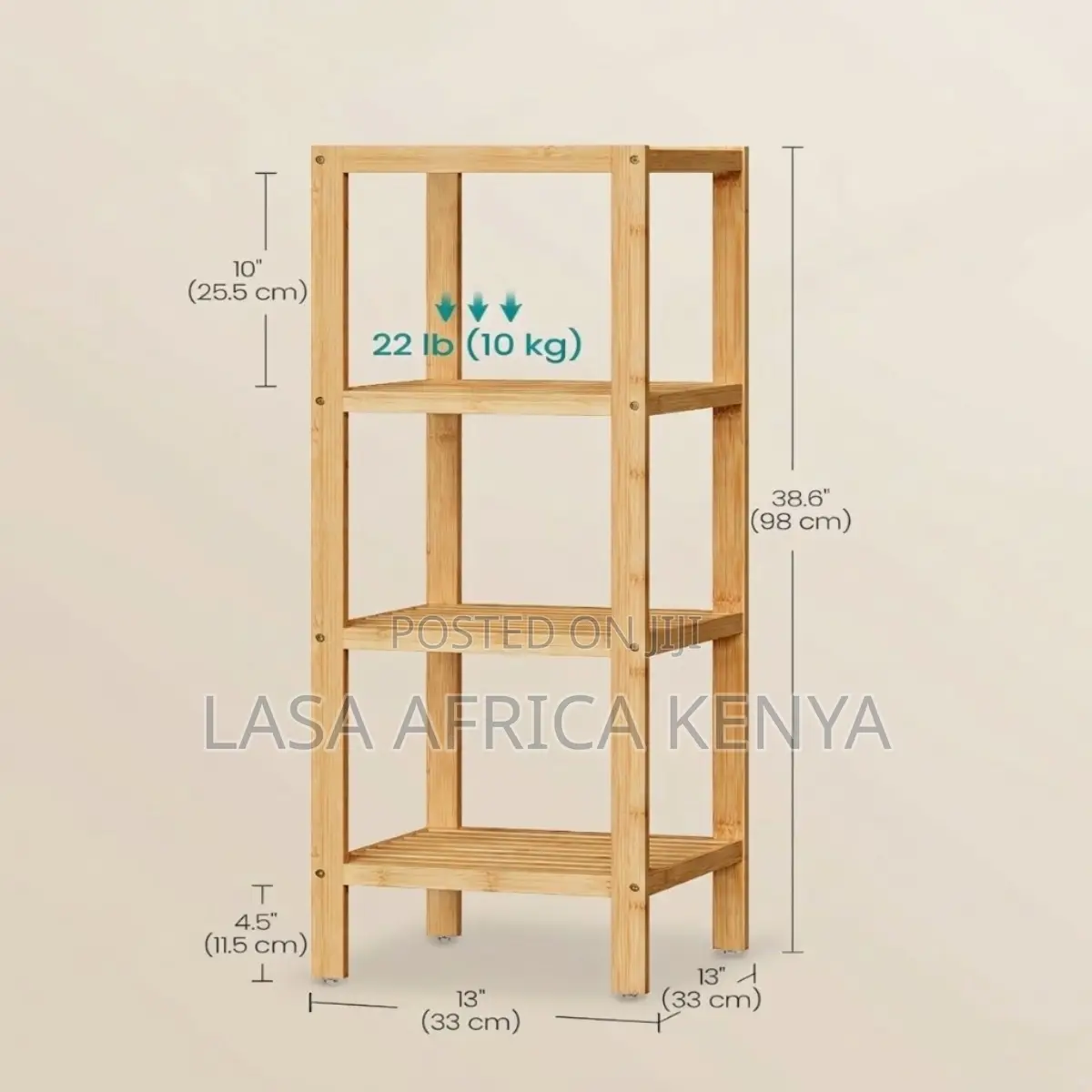 4 Tier Bamboo Storage Shelf Multifunctional Organizer