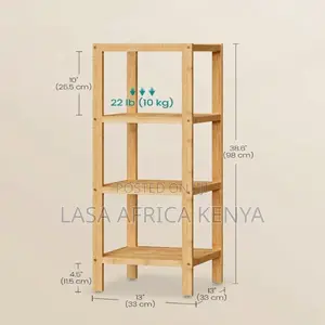 4 Tier Bamboo Storage Shelf Multifunctional Organizer