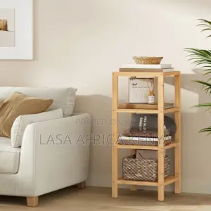 4 Tier Bamboo Storage Shelf Multifunctional Organizer