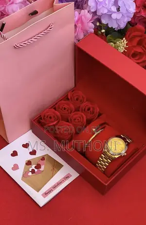 Everlasting Flower & Watch Surprise Box