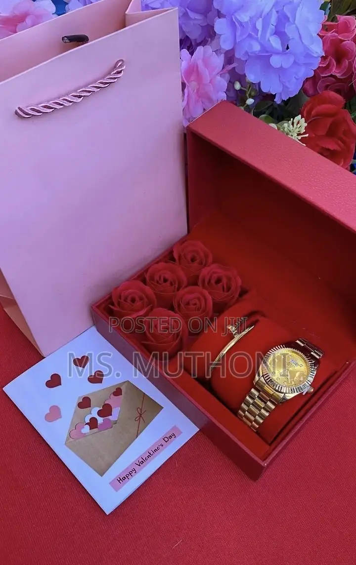 Everlasting Flower & Watch Surprise Box