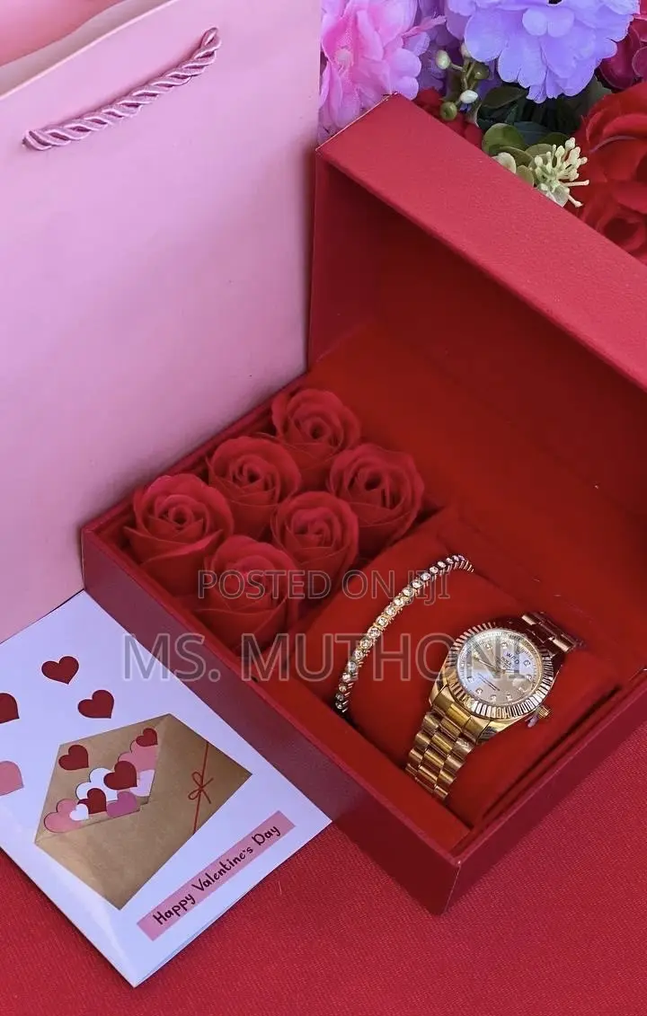 Everlasting Flower & Watch Surprise Box