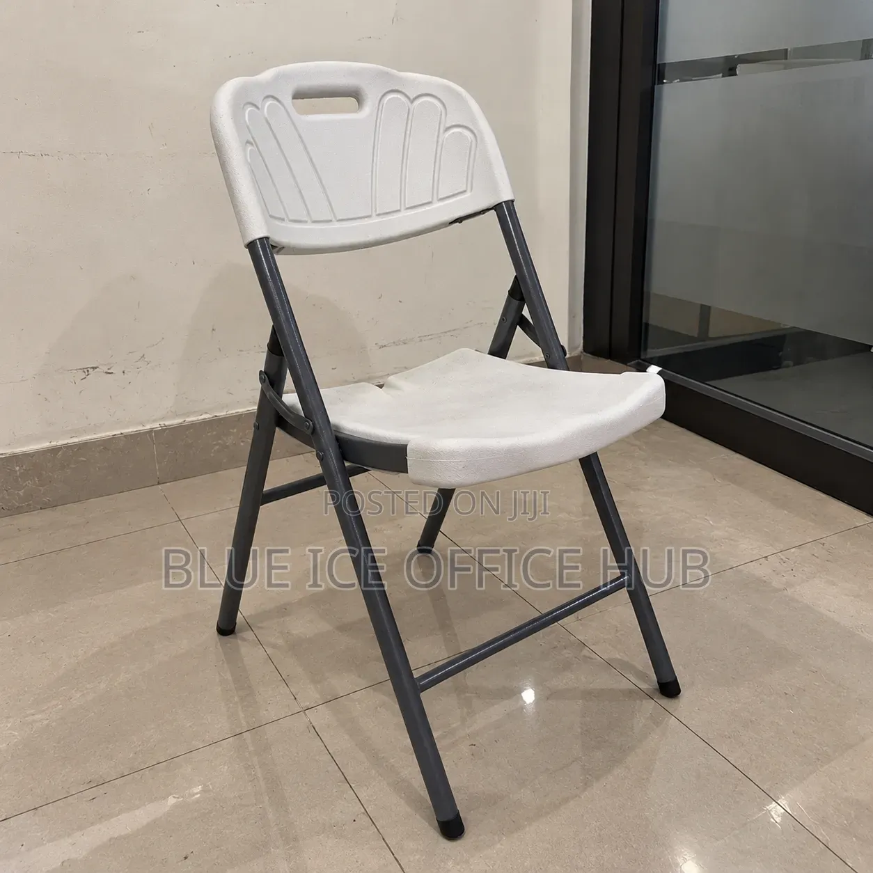 White Plastic Folding Chair – Portable Foldable Chair for Events.