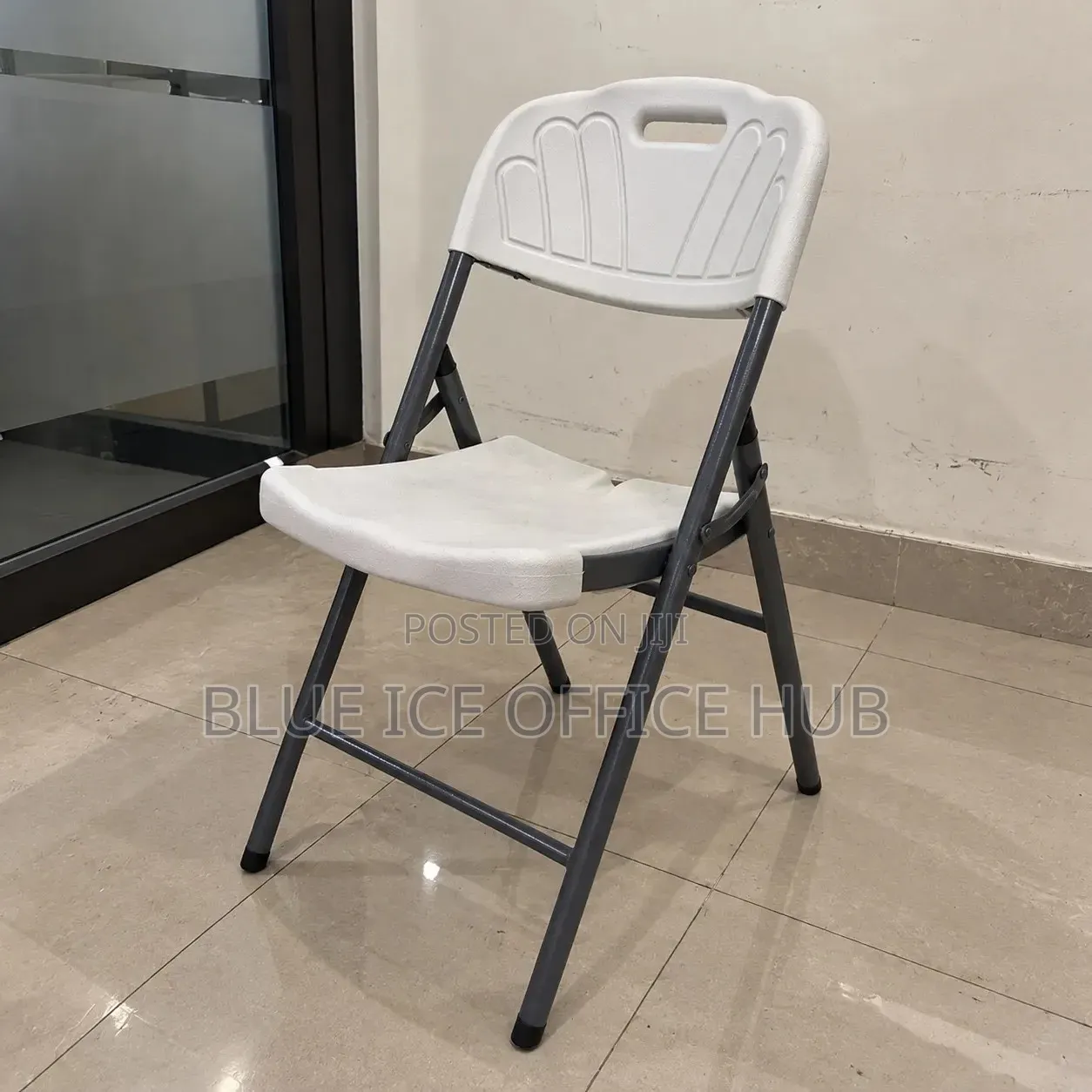 White Plastic Folding Chair – Portable Foldable Chair for Events.