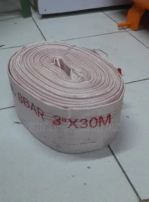 Heavy-Duty 3-Inch Canvas Fire / Water Discharge Hose.