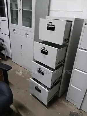 Modern Four Drawer Cabinet-Sturdy Steel Construction