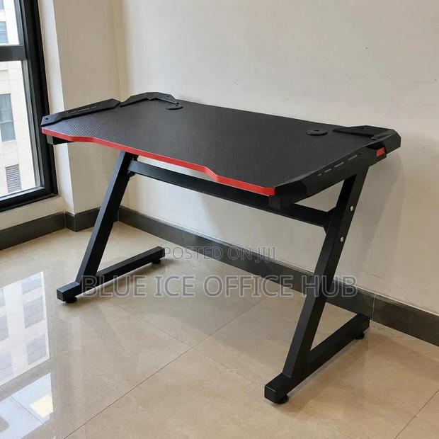 Gaming Desk Black and Red – Computer Table for Gaming Setup - thumbnail 2