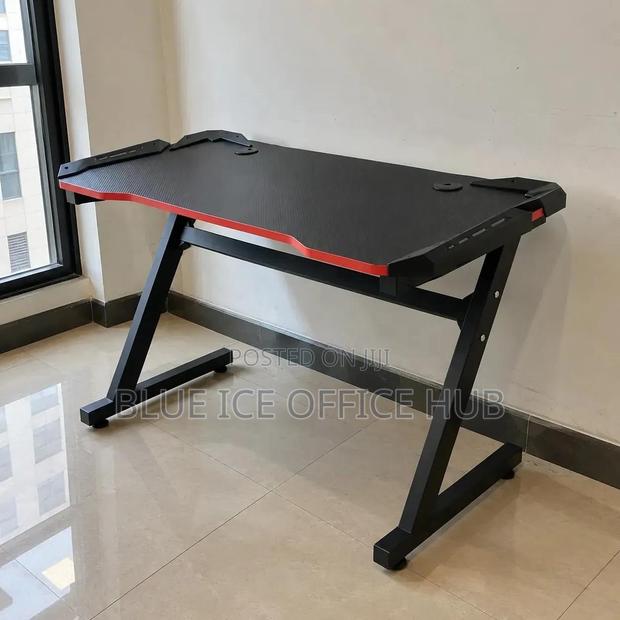 Gaming Desk Black and Red – Computer Table for Gaming Setup - thumbnail 3