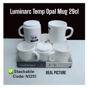 Luminarc 29cl Tempered Opal Coffee/Tea Drinking Mugs,6pcs