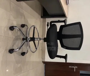 Black Mesh Drafting Chair With Footrest – Adjustable Office Chair