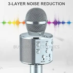 Fun Silver Kids Bluetooth Karaoke Microphone – Wireless Mic With Built