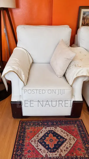 7 Seater White Sofa