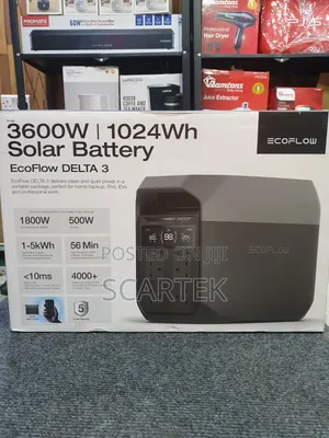 EcoFlow Delta 3, 3600W| 1024Wh Solar Battery