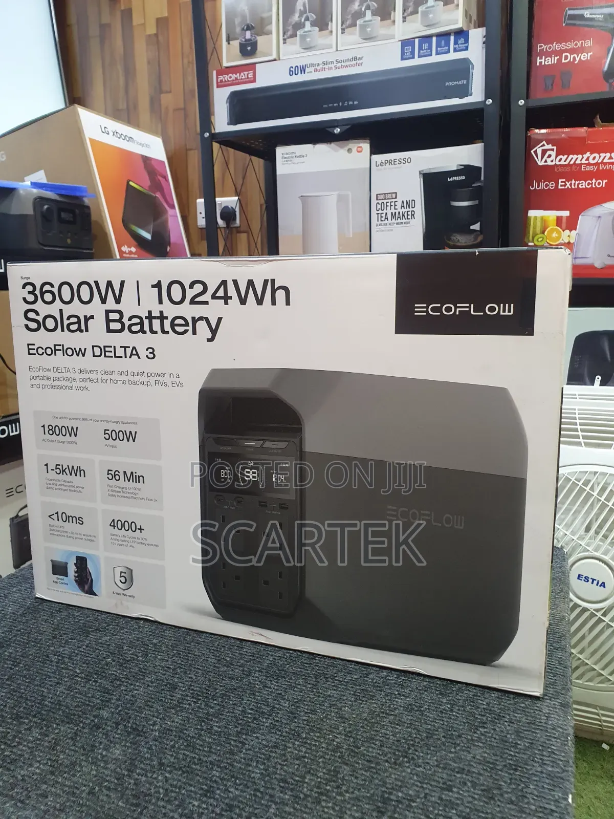 EcoFlow Delta 3, 3600W| 1024Wh Solar Battery