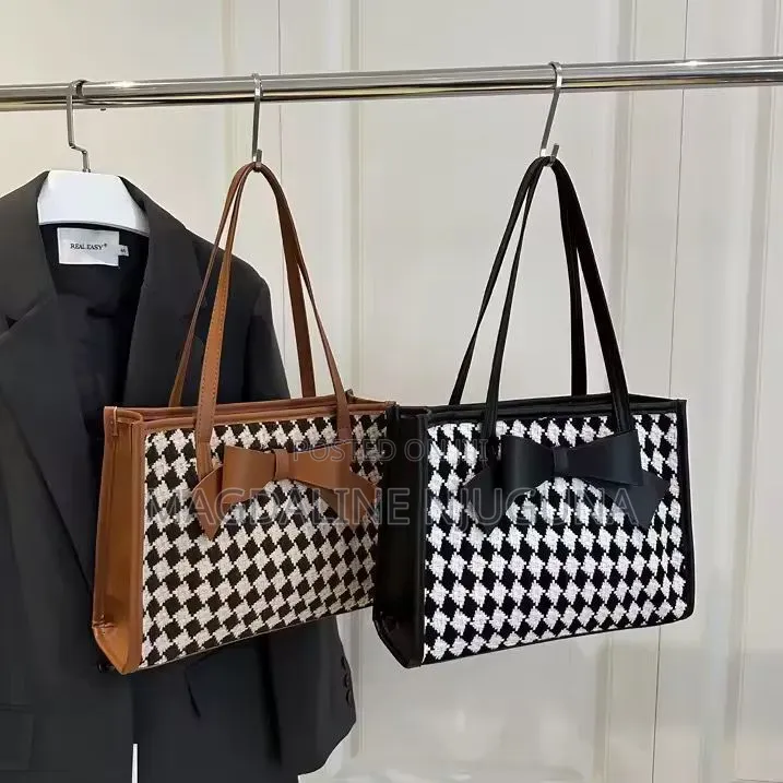 Checked Bow Bag
