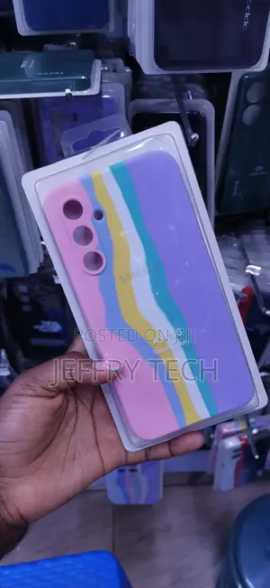 Astel Rainbow-Stripe Silicone Phone Case for the Samsung Galaxy A54 5G