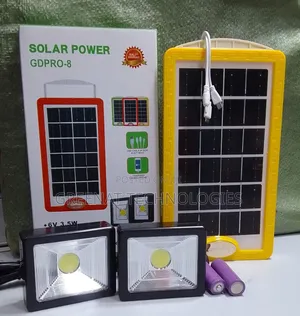 Solar Power Solar Panel + 2 LED Flood Lights USB Phone Charging