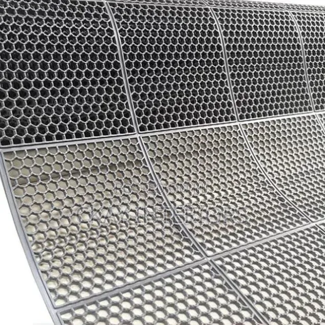 Red and Grey Performance Perforated PVC Bathroom Mats